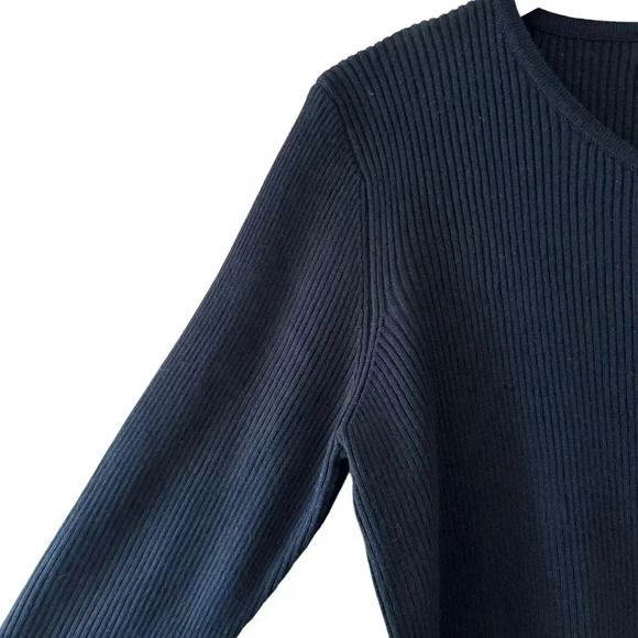 Philosophy Ribbed Knit Front Zipper Long Sleeves  Sweater Cardigan SZ PXL #1962 - Picture 4 of 9